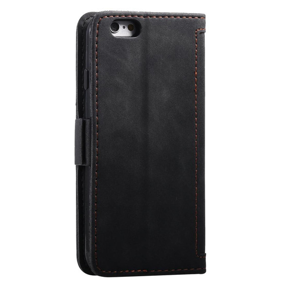 iPhone SE 2022 / SE 2020 / 8 / 7 Retro Splicing Horizontal Flip Leather Case with Card Slots & Holder & Wallet(Black)