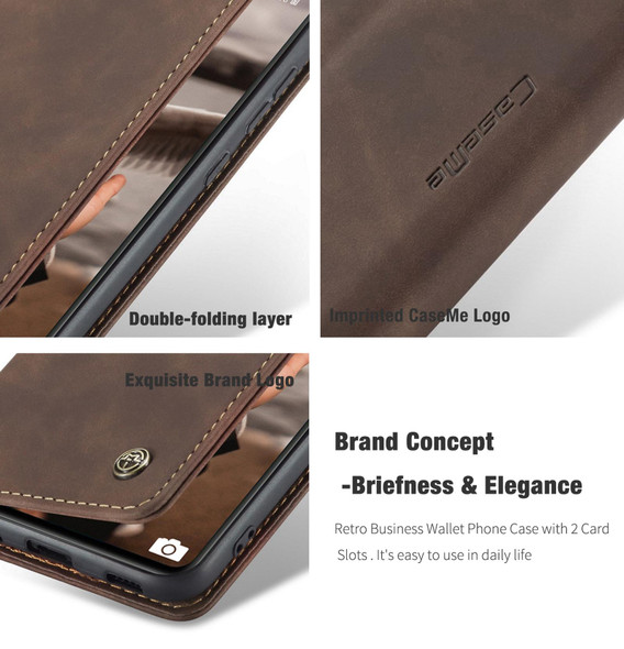 Samsung Galaxy S20 FE CaseMe 013 Multifunctional Horizontal Flip Leather Case with Holder & Card Slot & Wallet(Coffee)