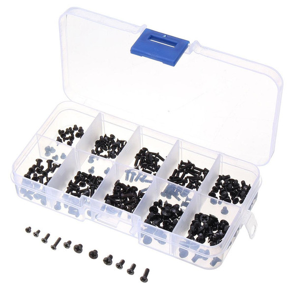 300 PCS M2 / M2.5 / M3 Laptop Screws Box Set for HP Lenovo SAMSUNG IBM (Black)