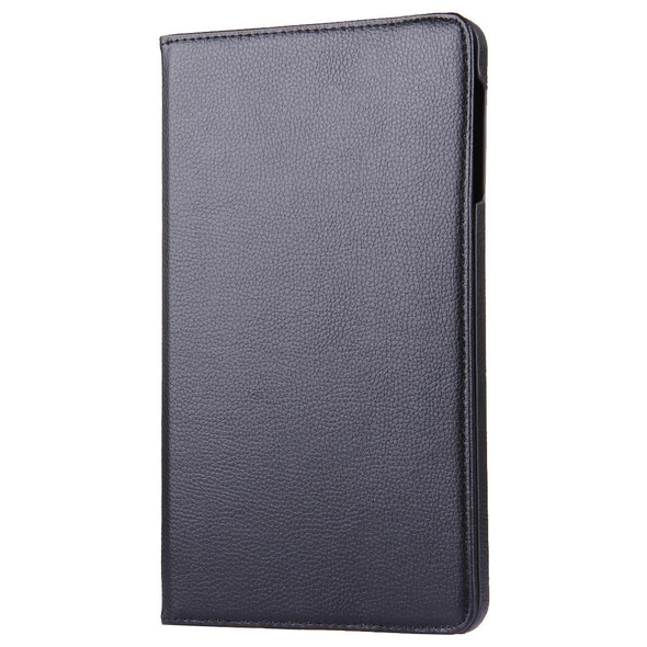 Galaxy Tab A 10.1 / T580 Litchi Texture Horizontal Flip 360 Degrees Rotation Leather Case with Holder(Black)
