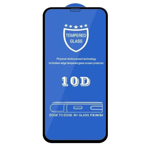 25 PCS 9H 10D Full Screen Tempered Glass Screen Protector - iPhone 13 Pro Max(Black)