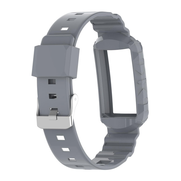 Fitbit Charge 4 Silicone One Body Armor Watch Band(Gray)