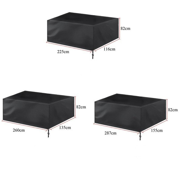 Billiard Table Dust Cover Billiard Protective Cover Water-Repellent Furniture Cover, Size: 260x135x82cm(Black)