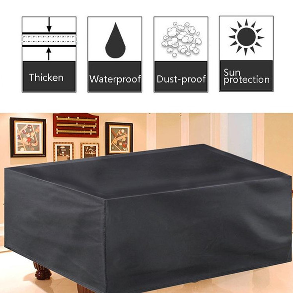 Billiard Table Dust Cover Billiard Protective Cover Water-Repellent Furniture Cover, Size: 260x135x82cm(Black)