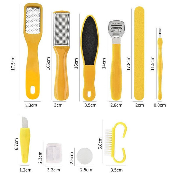 2 PCS 10 In 1 Exfoliating Pedicure Tool Set Pedicure Tools