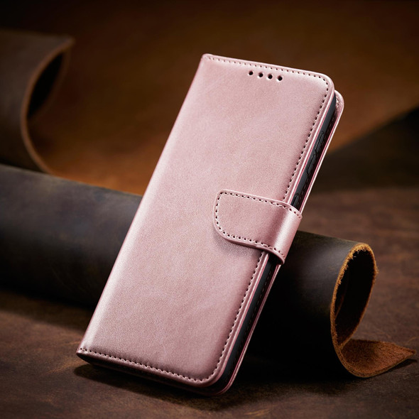 Calf Texture Buckle Horizontal Flip Leatherette Case with Holder & Card Slots & Wallet - iPhone XR(Rose Gold)