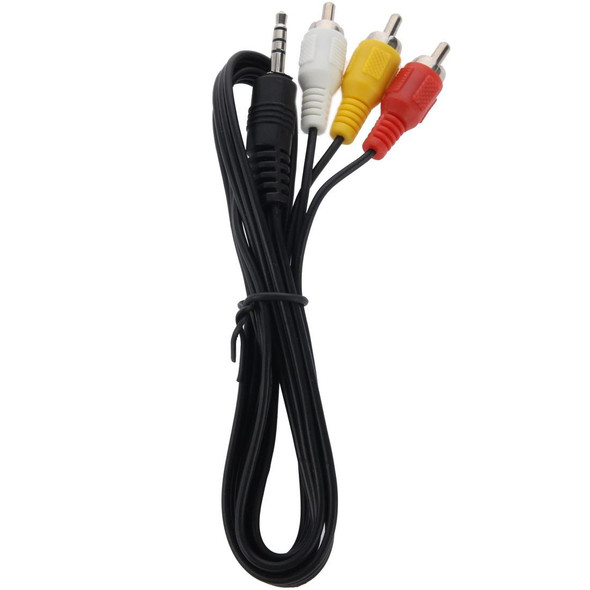 3.5mm Male Stereo Jack to 3 Male RCA Plugs Cable, Length: 75cm