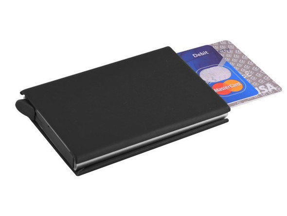 PU Leather Auto Pop-Up Card Holder with RFID Protection