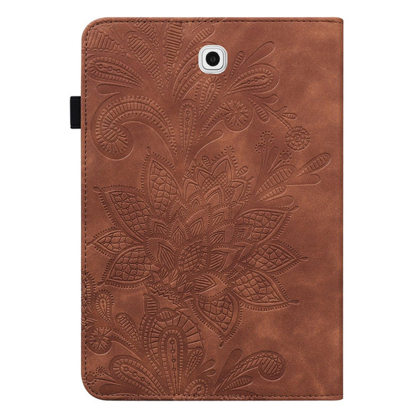 Samsung Galaxy Tab S2 9.7 T810/T815 Lace Flower Embossing Pattern Horizontal Flip Leather Case with Holder & Card Slots & Wallet & Photo Frame(Brown)