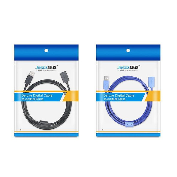 3 PCS Jasoz USB Male to Female Oxygen-Free Copper Core Extension Data Cable, Colour: Dark Blue 5m