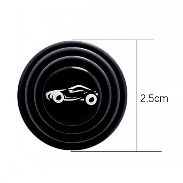 100 PCS Car Door Anti-Collision Shock Pad, Color: Black With Sports Car Logo