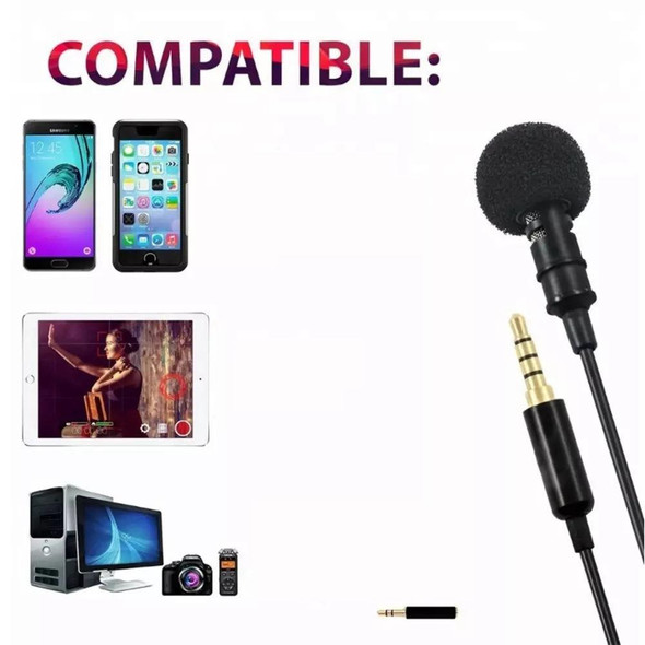 GAM-140 Mobile Phone Recording Collar Microphone(Black)