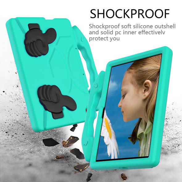 Huawei MediaPad T10S 10.1/T10 9.7 Thumb Bracket EVA Shockproof Tablet Case (Glacier Green)