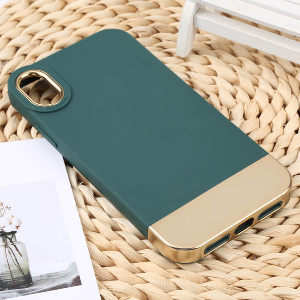 TPU + Electroplated PC Phone Case - iPhone XR(Green)