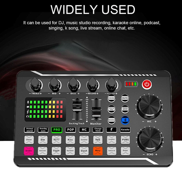 F998 Live Sound Card 16 Sound Effects Noise Reduction Mixers