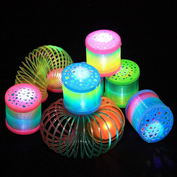 10 PCS Magic Starry Sky Projection Rainbow Circle Flash Stacking Circle,Random Color Delivery