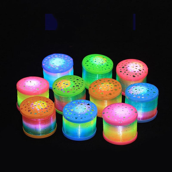 10 PCS Magic Starry Sky Projection Rainbow Circle Flash Stacking Circle,Random Color Delivery