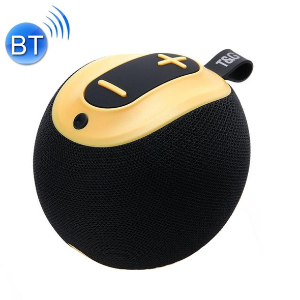 T&G TG623 TWS Portable Wireless Speaker Outdoor Waterproof Subwoofer 3D Stereo Support FM / TF Card(Yellow)