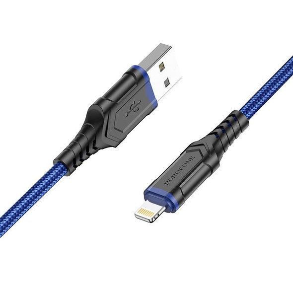 Borofone BX67 1m 2.4A USB to 8 Pin Charging Sync Data Cable(Blue)