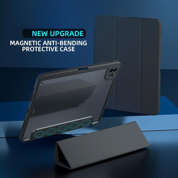 Magnetic Split Leather Smart Tablet Case - iPad Air 2022 / 2020 10.9(Dark Green)