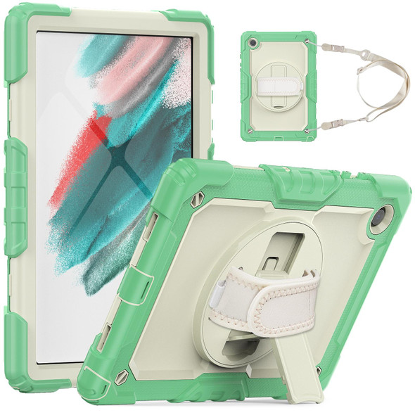 Samsung Galaxy Tab A8 10.5 2021 X200 / X205 Silicone + PC Tablet Case(Beige + Light Green)