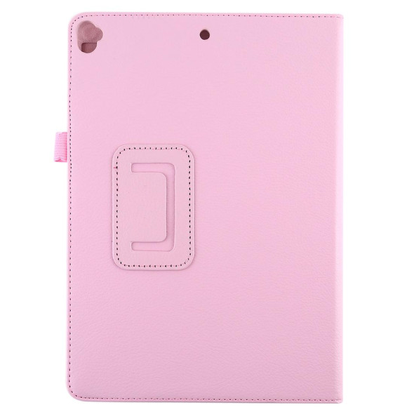 iPad 10.5 / iPad 10.2 2021 / 2020 / 2019 Litchi Texture Horizontal Flip Leather Case with Holder(Pink)