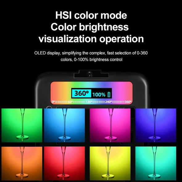 N69 2500-9000K+RGB Camera Fill Light Small Full Color Photography Light Portable Handheld Night Light LED Pocket Light