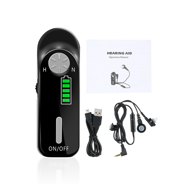 Z-C06 USB Rechargeable Digital Hearing Aid Sound Amplifier for Elder Seniors(Black)