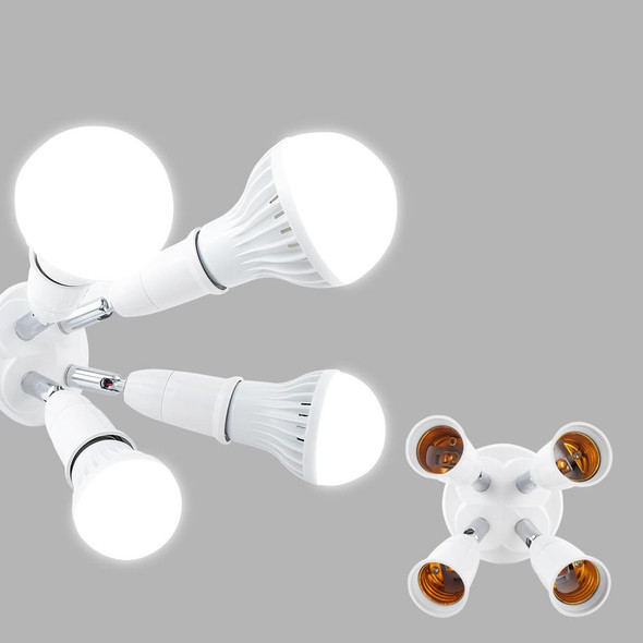 E27 to E27 Splitter Adjustable LED Light Bulb Holder Adapter Converter Socket Light Bulb Holder, type:2 In 1