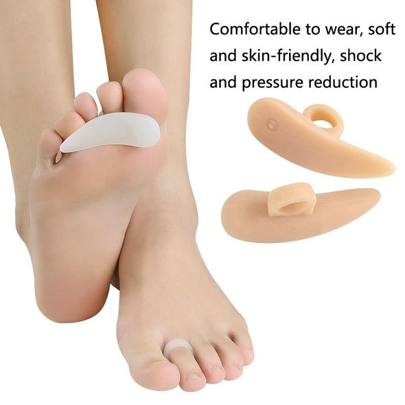 10 Pairs Toe Grip Correction Pad Hammer Toe Support Pad Toe Separator(Skin Color)