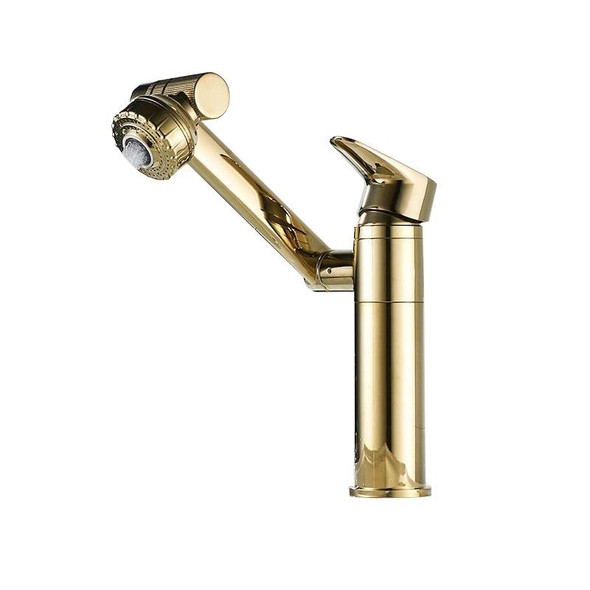 Universal Swivel Faucet Bathroom Hot & Cold Dual-Out Mode Faucet, Specification: Short HT-87590