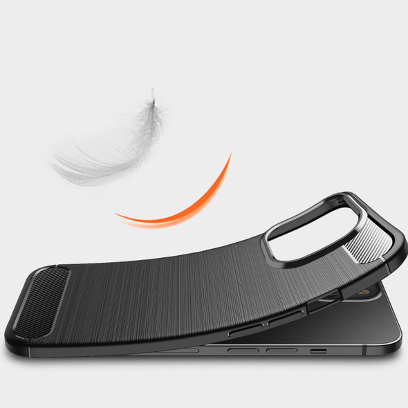 Brushed Texture Carbon Fiber TPU Case - iPhone 13 Pro(Black)