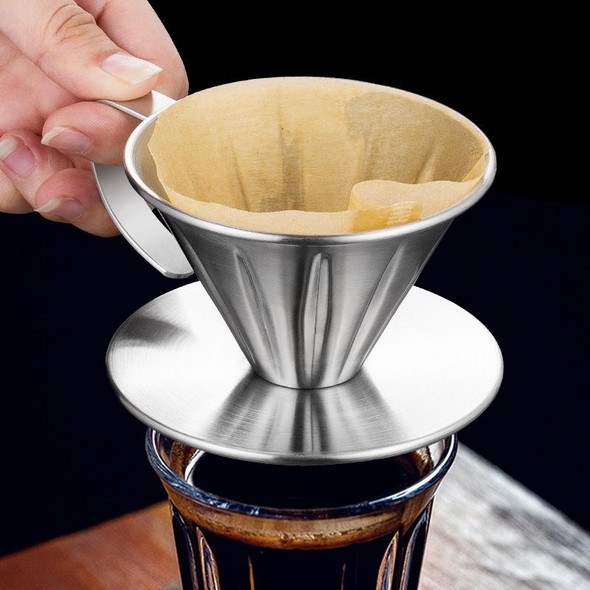 Double-layer Stainless Steel Pour-over Coffee Filter, Size: Small