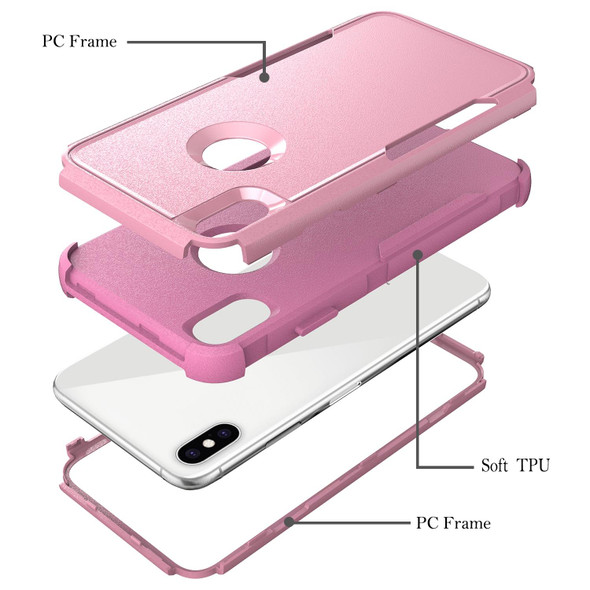 TPU + PC Shockproof Protective Case - iPhone XS Max(Pink)