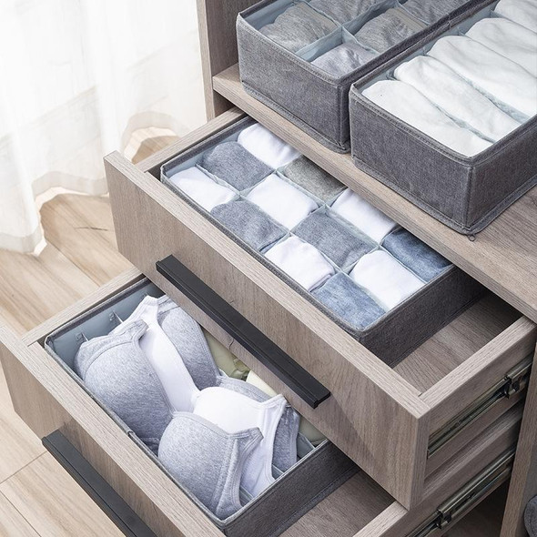 Foldable Drawer Clothes Storage Box, Spec: 7 Grids (Gray)