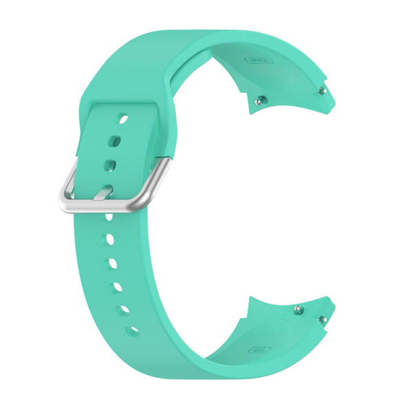 Samung Galaxy Watch4 40mm / 44mm Silicone Silver Round Buckle Watch Band(Mint Green)