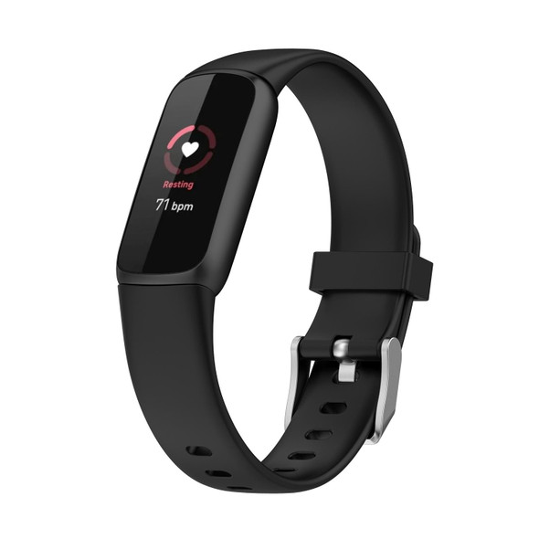Fitbit Luxe Silicone Watch Band, Size:S(Black)