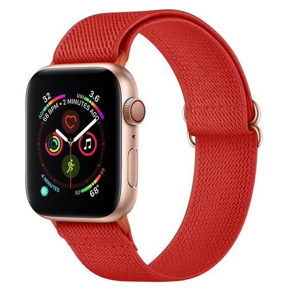 Polyester Nylon Watch Band - Apple Watch Series 7 45mm / 6&SE&5&4 44mm / 3&2&1 42mm(Watermelon Red)