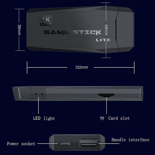 M8 Wireless HDMI Arcade Game Home TV Mini Game Machine with 2 x GamePads 32G Memory