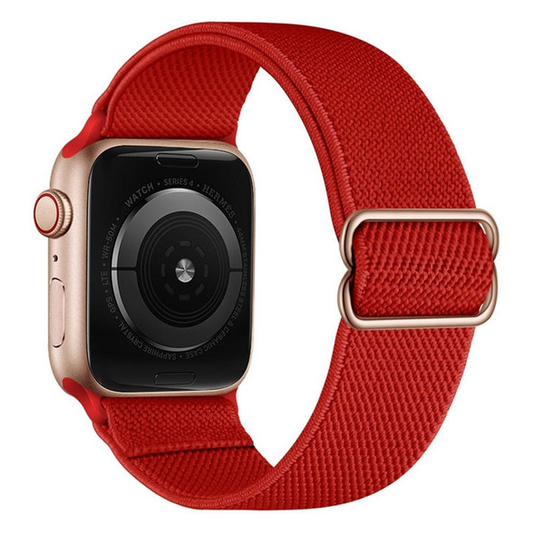 Polyester Nylon Watch Band - Apple Watch Series 7 45mm / 6&SE&5&4 44mm / 3&2&1 42mm(Red)