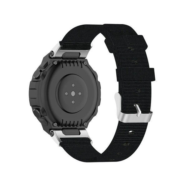 Huami Amazfit Ares A1908 Nylon Canvas Replacement Strap with Screwdriver(Black)