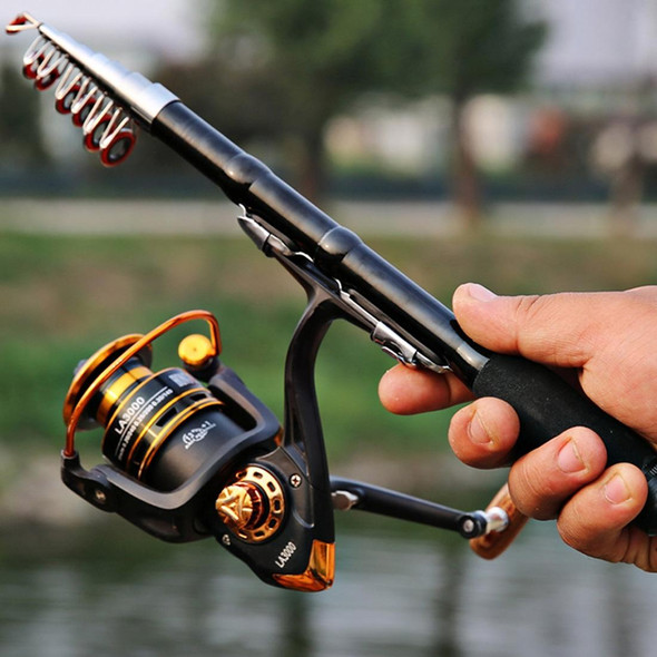 30cm Portable Telescopic Sea Fishing Rod Mini Fishing Pole, Extended Length : 1.0m, Black Clip Reel Seat