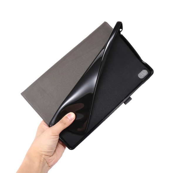 Nokia T20 TPU + Fabric PU Leather Tablet Case(Black)