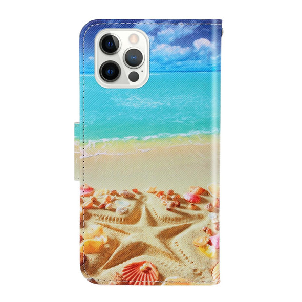 3D Colored Drawing Horizontal Flip Leatherette Phone Case - iPhone 13 Pro Max(Pentagram)