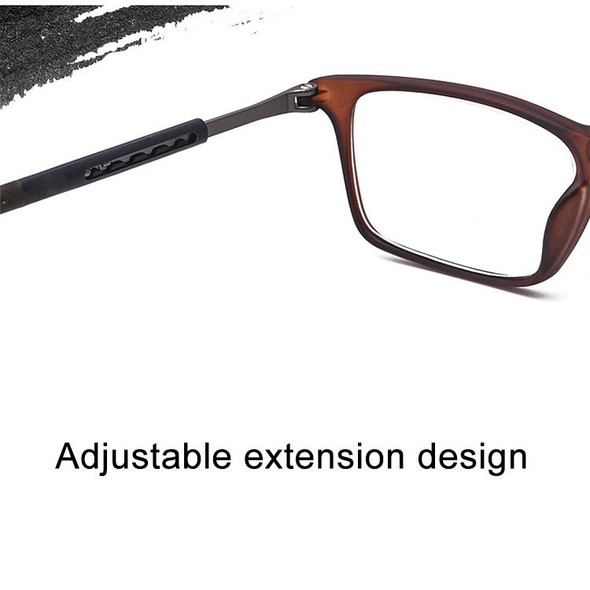 Anti Blue-ray Adjustable Neckband Magnetic Connecting Presbyopic Glasses, +1.50D(Brown)