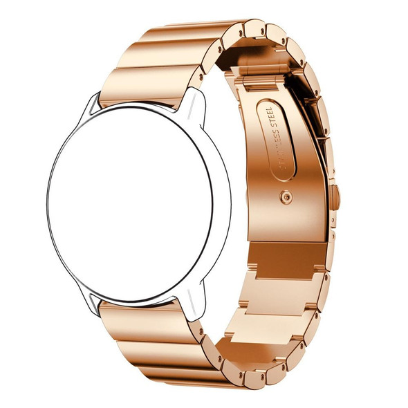 22mm - Huawei Watch GT2e GT2 46mm A Flat Buckle Stainless Steel Watch Band (Rose Gold)