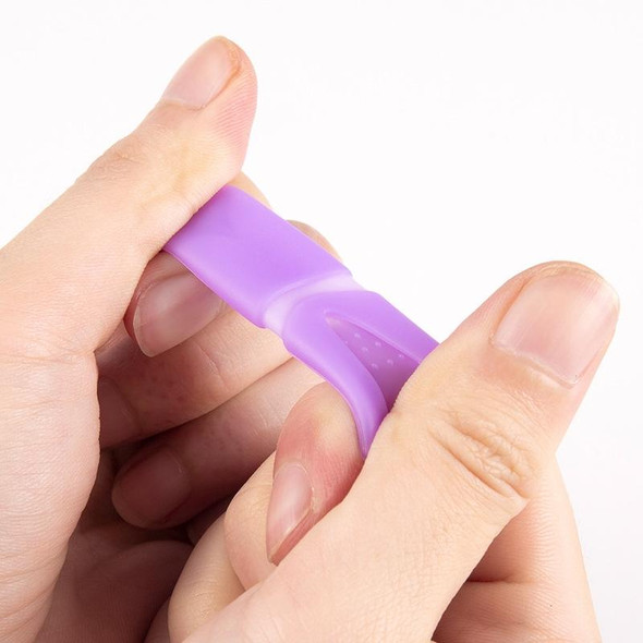 4 PCS Nail Removal Clip Free Silicone Finger Sleeves(Purple)