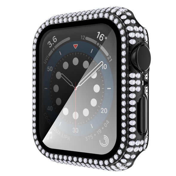 Diamond PC + Tempered Glass Watch Case - Apple Watch Series 3&2&1 38mm(Black)