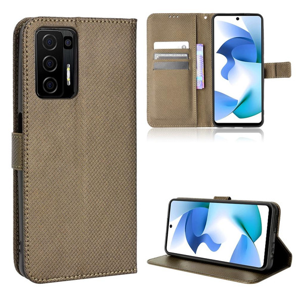 BLU F91 Diamond Texture Leatherette Phone Case(Brown)