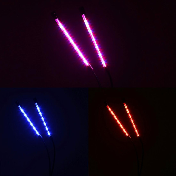 10W Dual Heads USB Clip Timing LED Growth Light, SMD 5730 Blue 460NM + 630NM Red Full Spectrum Plant Lamp, DC 5V